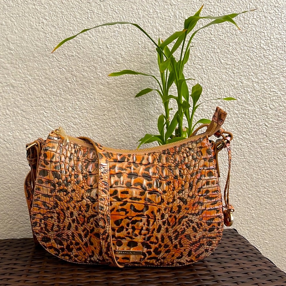 💥💥💥💖💖BRAHMIN💖💖 Shayna Leopard Cub Melbourne Genuine Leather Crossbody bag